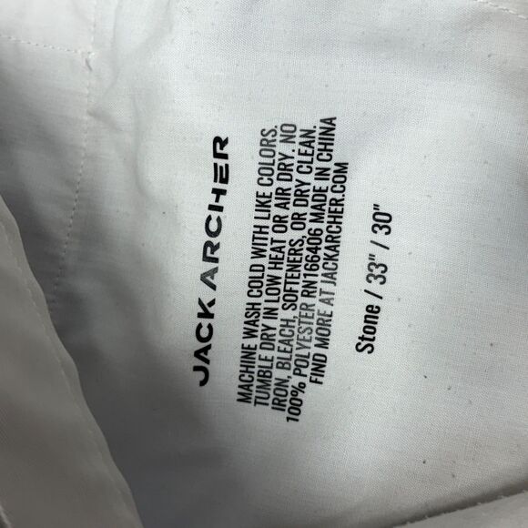 Jack Archer Men Jetsetter Pants Size 33x30 Stone Performance Golf Chino C056 -6 - Picture 10 of 16